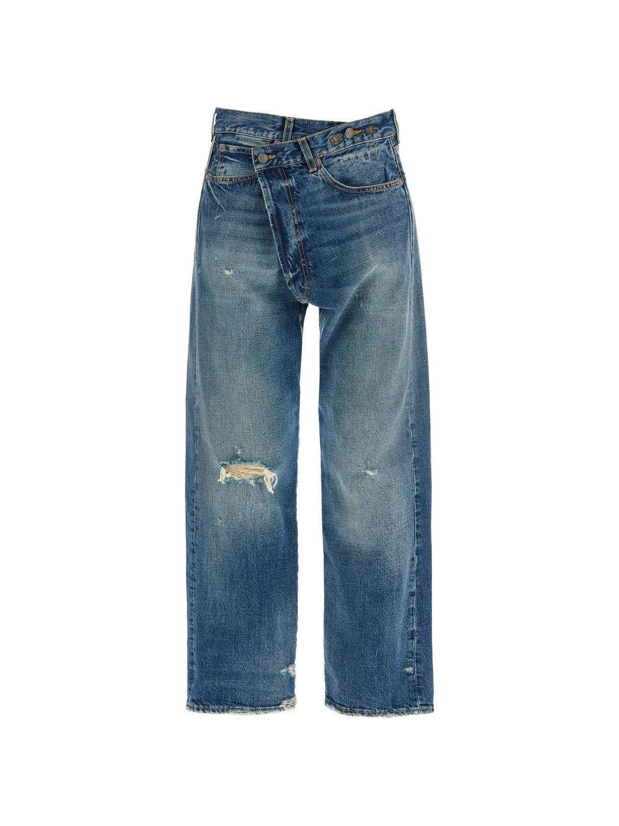 Cotton Crossover Denim Jeans - Women > Clothing > Jeans > Jeans