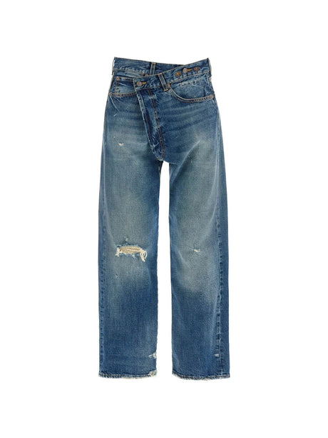 Cotton Crossover Denim Jeans - Women > Clothing > Jeans > Jeans