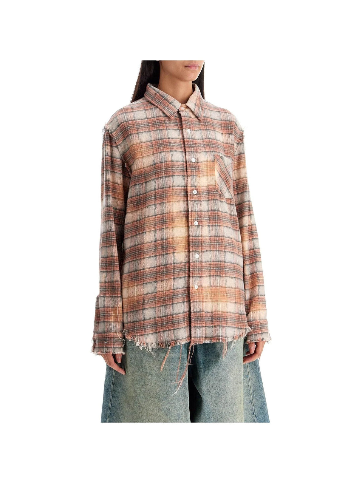 Frayed Flannel Shirt