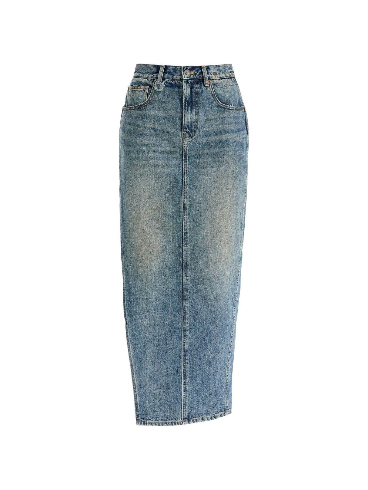 R13-Long Denim Skirt-JOHN JULIA