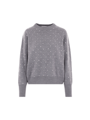 Crystal-embellished Wool Blend Sweater-RABANNE-JOHN JULIA