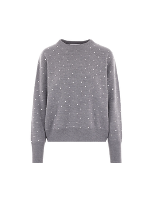 Crystal-embellished Wool Blend Sweater-RABANNE-JOHN JULIA