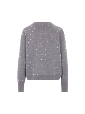 Crystal-embellished Wool Blend Sweater-RABANNE-JOHN JULIA