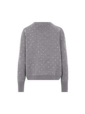 Crystal-embellished Wool Blend Sweater-RABANNE-JOHN JULIA