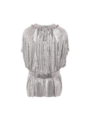 RABANNE-Metal Mesh Top-JOHN JULIA