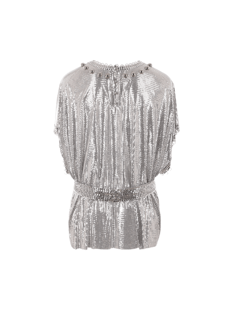 RABANNE-Metal Mesh Top-JOHN JULIA