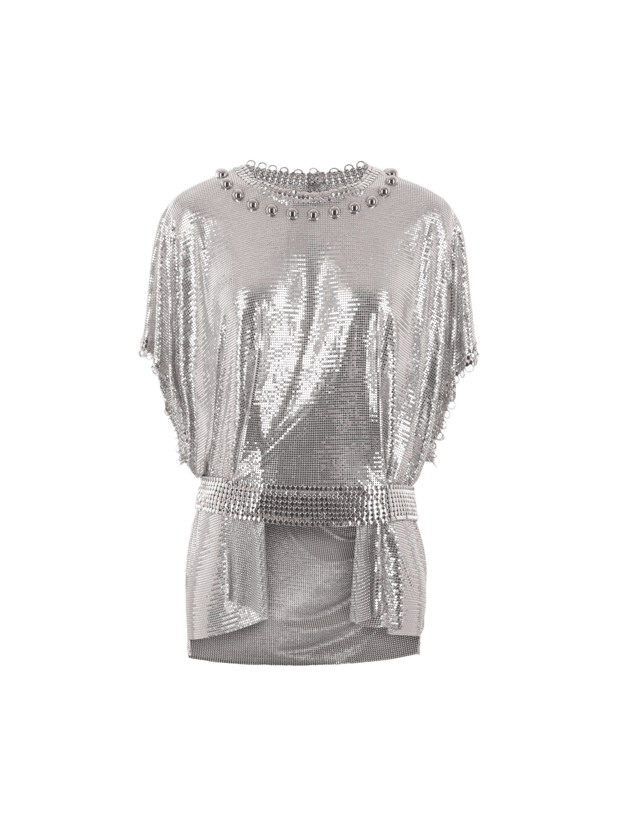 RABANNE-Metal Mesh Top-JOHN JULIA