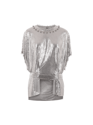 RABANNE-Metal Mesh Top-JOHN JULIA