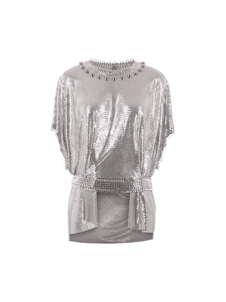 RABANNE-Metal Mesh Top-JOHN JULIA