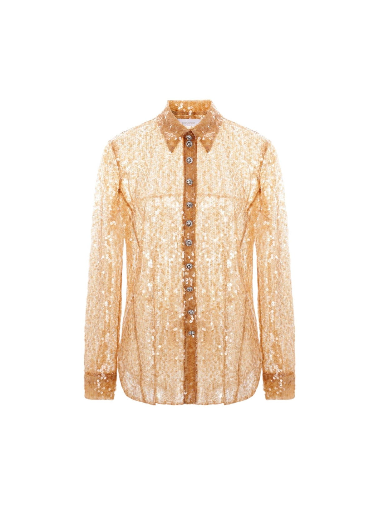 Sequinned Mesh Shirt-RABANNE-JOHN JULIA