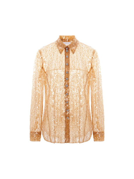 Sequinned Mesh Shirt-RABANNE-JOHN JULIA