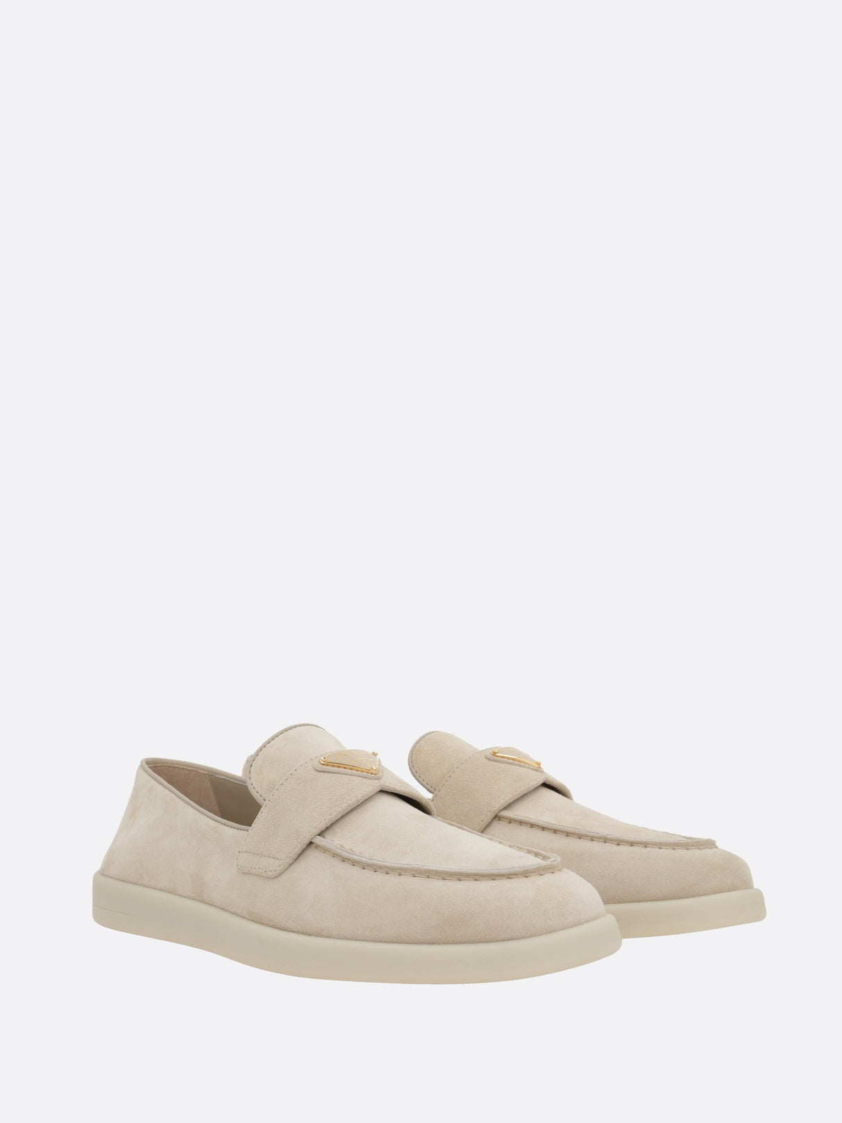 Moccasin Suede Loafers-Prada-JOHN JULIA