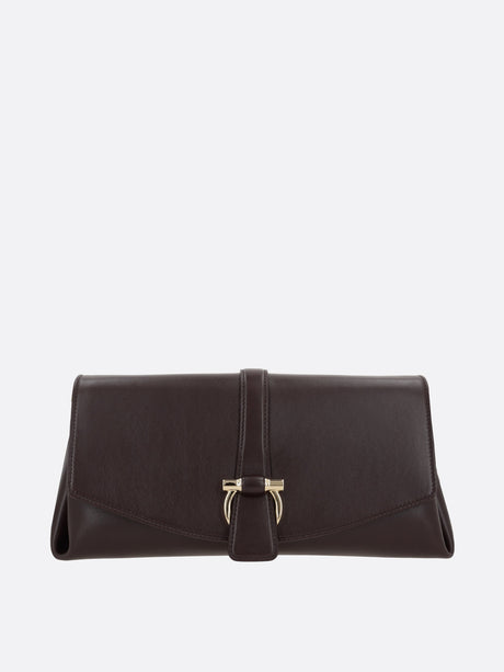 Smooth Leather Shoulder Bag-Ferragamo-JOHN JULIA