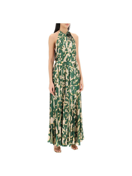 Giorgia Floral Silk Halter Maxi Dress.