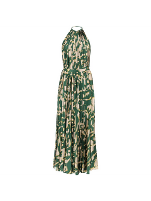 Giorgia Floral Silk Halter Maxi Dress.