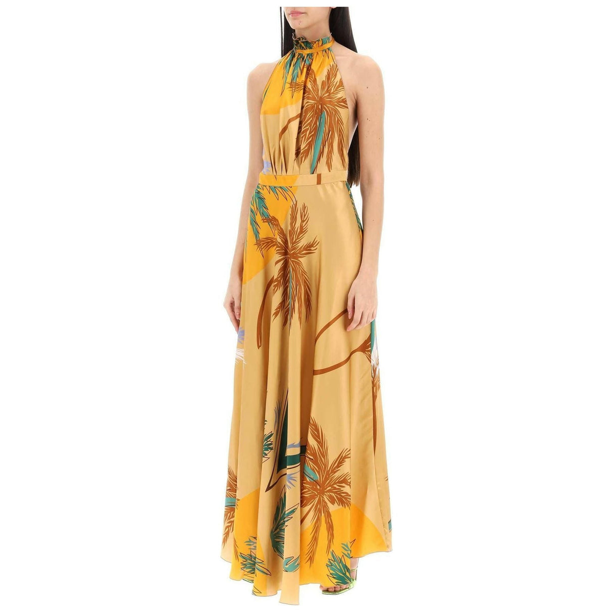 Giovanna Silk Satin Maxi Dress RAQUEL DINIZ JOHN JULIA.