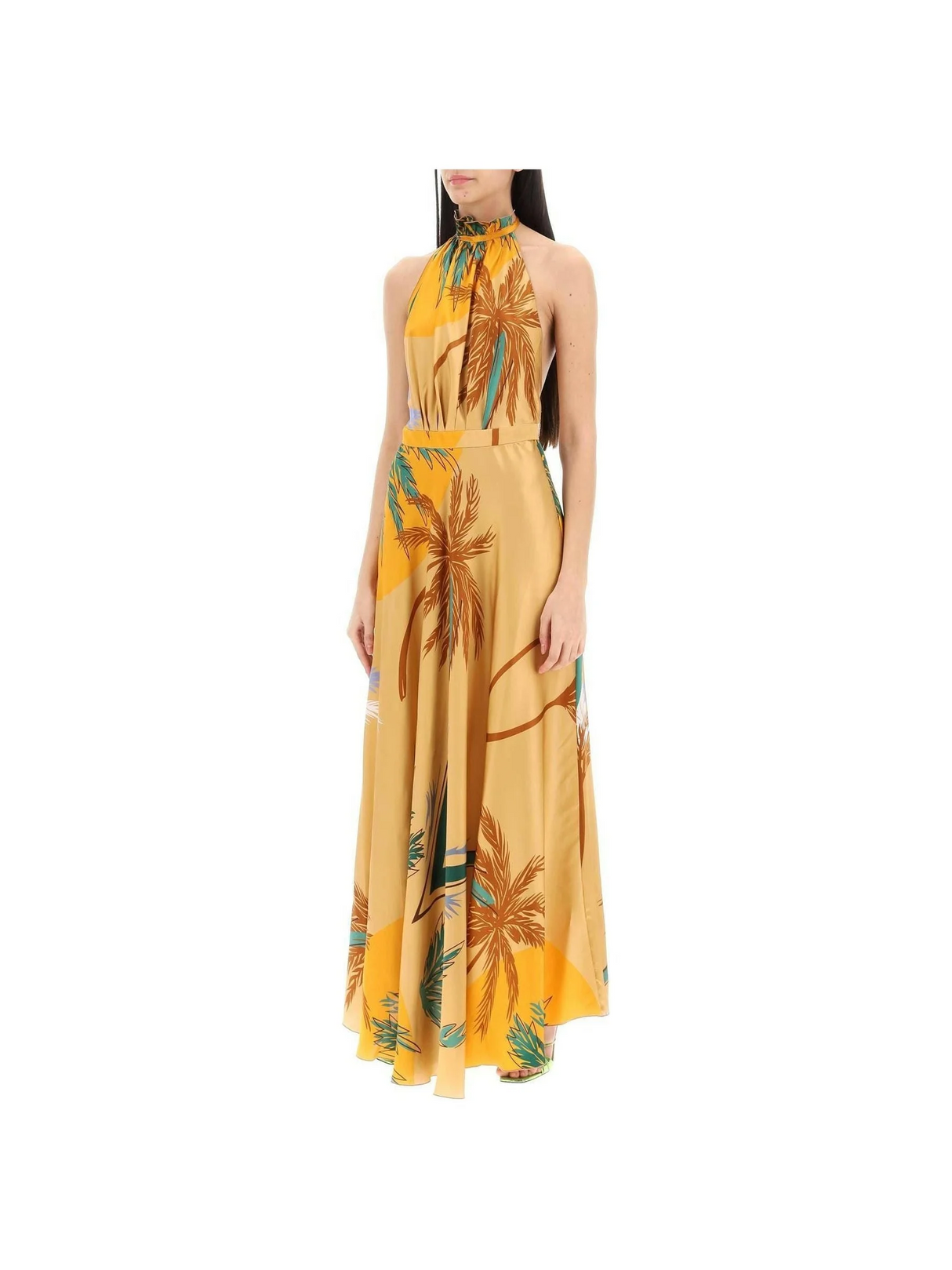 Giovanna Silk Satin Maxi Dress RAQUEL DINIZ JOHN JULIA.