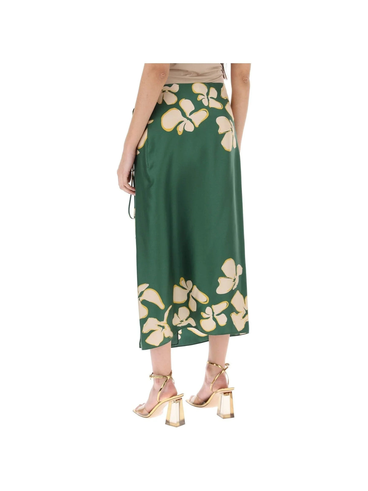 Silk Floral Wrap Skirt - Women > Clothing > Skirts > Midi