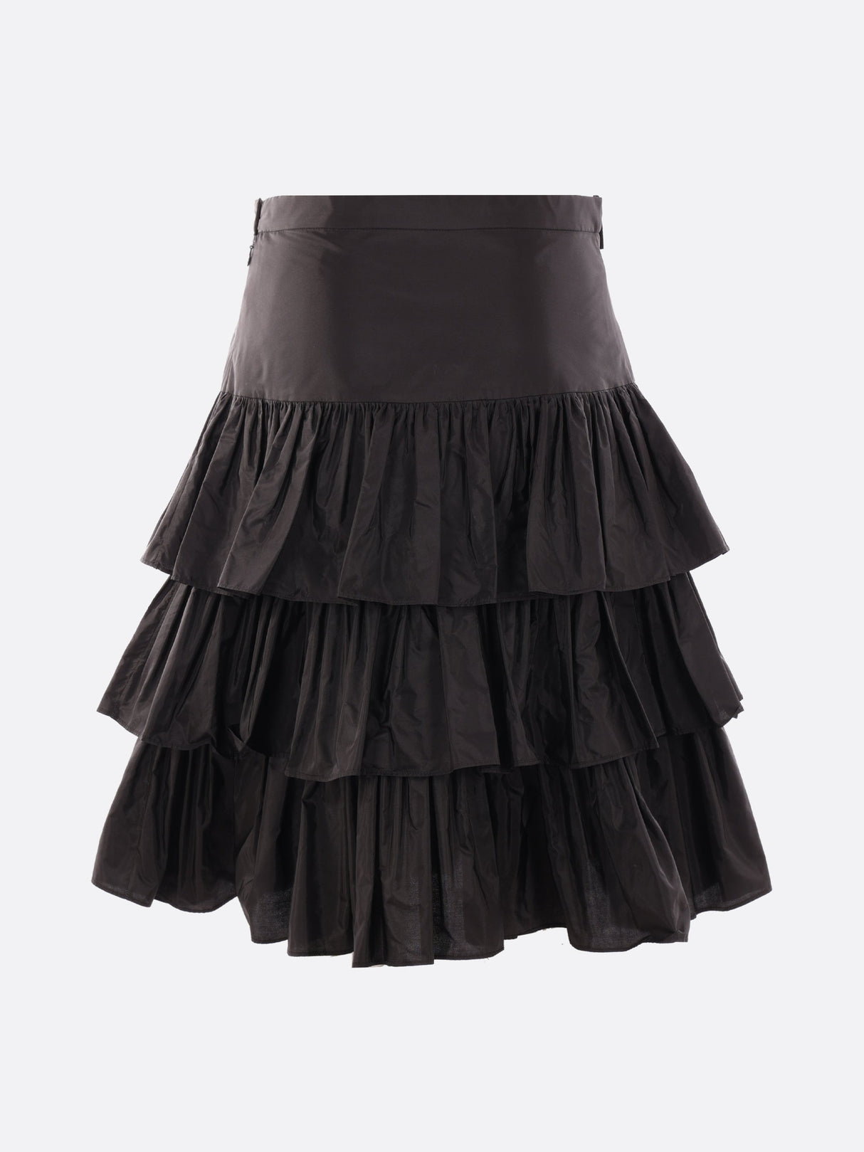 Flounced Taffeta Midi Skirt-Valentino Garavani-JOHN JULIA