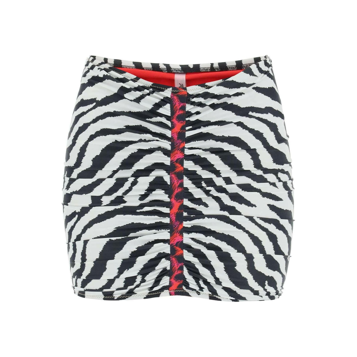 Red Leo Zebra-Print Mini Skirt REINA OLGA JOHN JULIA.