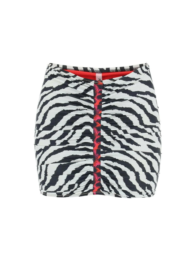 Red Leo Zebra-Print Mini Skirt REINA OLGA JOHN JULIA.