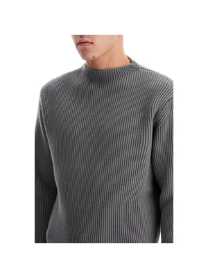 Ribbed Wool Pullover Sweater