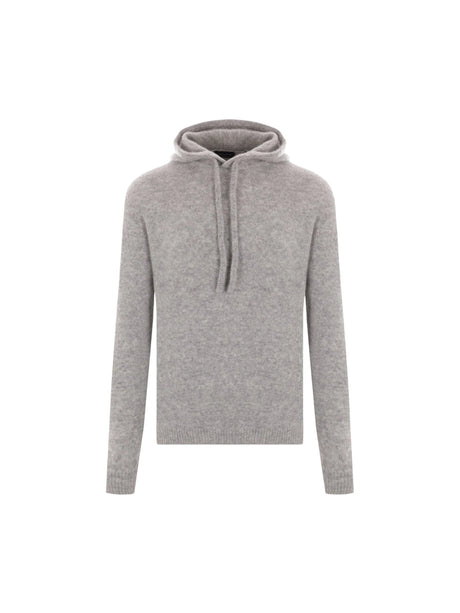 Cashmere and Silk Hooded Sweater-ROBERTO COLLINA-JOHN JULIA