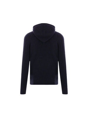 Cashmere and Silk Hooded Sweater-ROBERTO COLLINA-JOHN JULIA