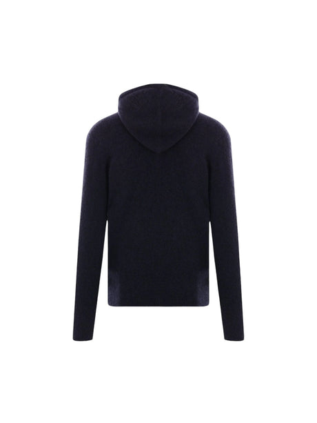 Cashmere and Silk Hooded Sweater-ROBERTO COLLINA-JOHN JULIA