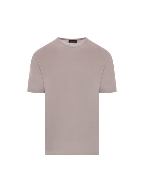 ROBERTO COLLINA-Cotton Knit T-shirt-JOHN JULIA