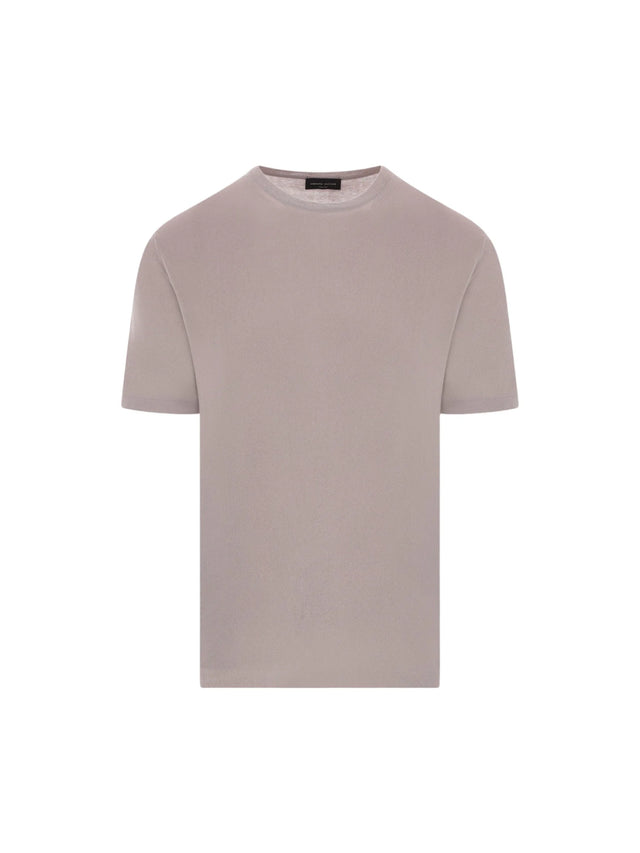 ROBERTO COLLINA-Cotton Knit T-shirt-JOHN JULIA