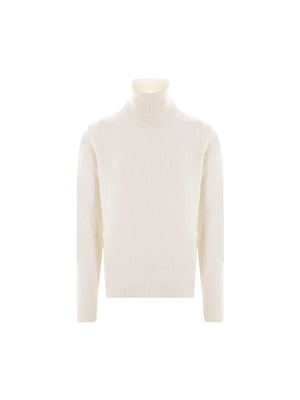 Turtleneck Wool Cashmere Sweater-Roberto Collina-JOHN JULIA