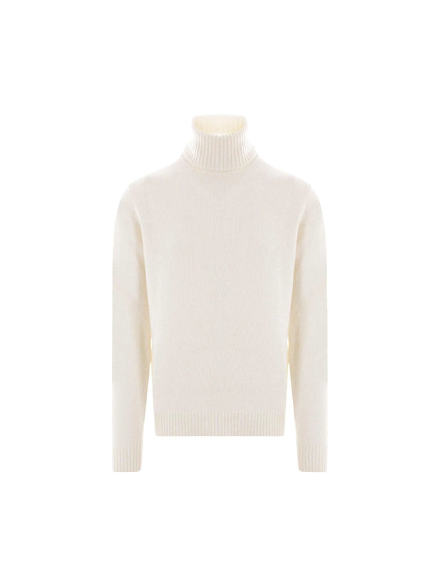 Turtleneck Wool Cashmere Sweater-Roberto Collina-JOHN JULIA