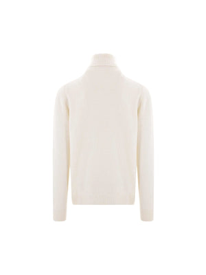 Turtleneck Wool Cashmere Sweater-Roberto Collina-JOHN JULIA