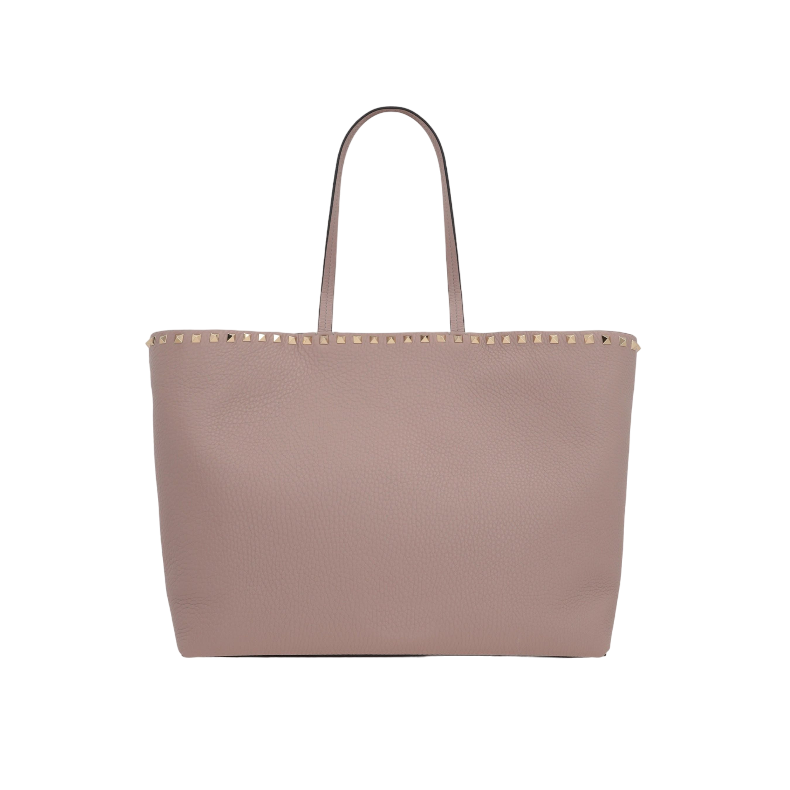 Rockstud Grainy Leather Tote Bag-VALENTINO GARAVANI-JOHN JULIA