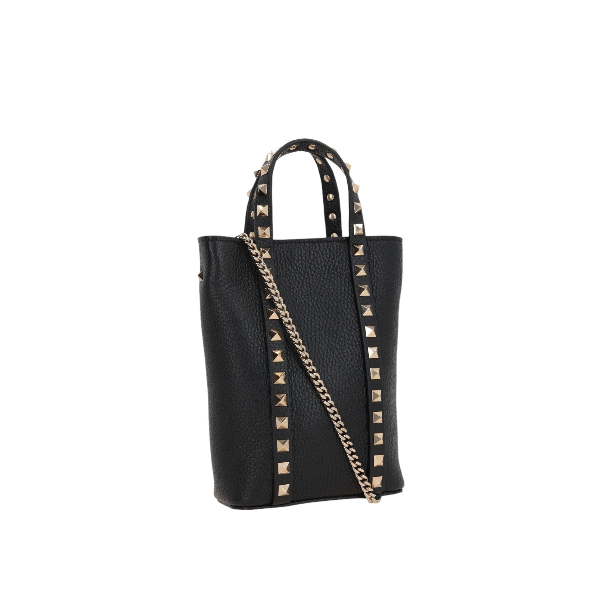 Rockstud Mini Grainy Leather Tote Bag-VALENTINO GARAVANI-JOHN JULIA