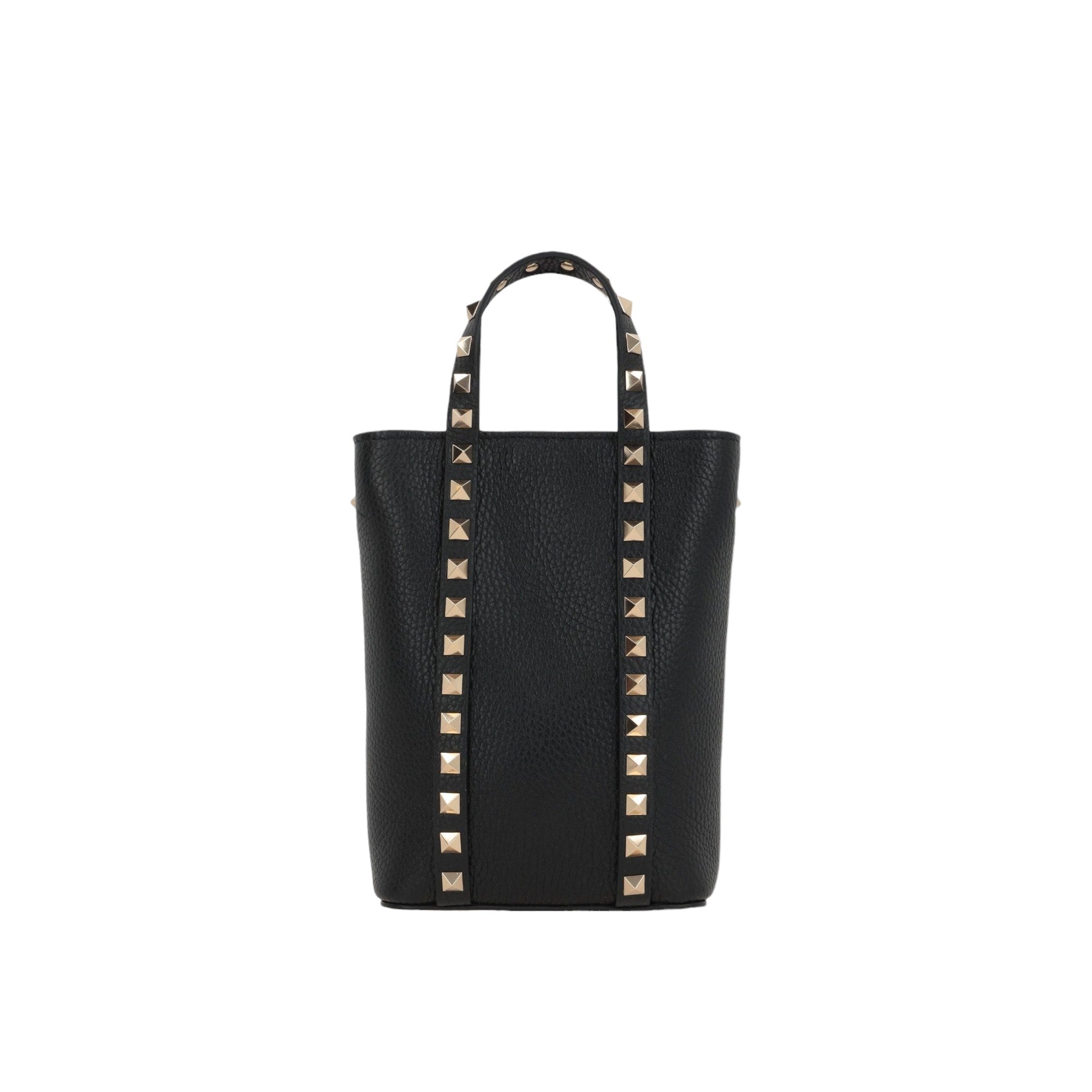 Rockstud Mini Grainy Leather Tote Bag-VALENTINO GARAVANI-JOHN JULIA