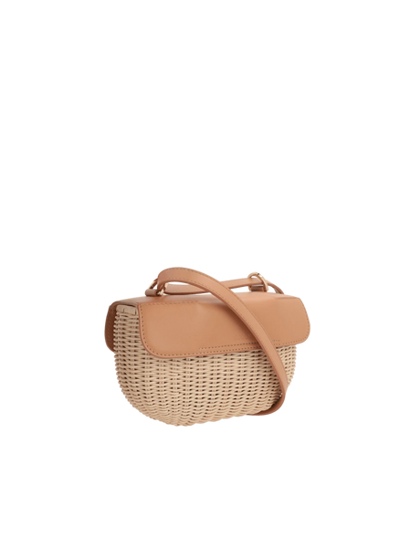 Eloise Willow and Leather Crossbody Bag-RODO-JOHN JULIA