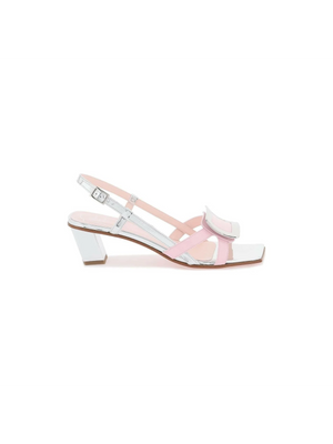 Belle Vivier Metal Buckle Patent Leather Sandals ROGER VIVIER JOHN JULIA.