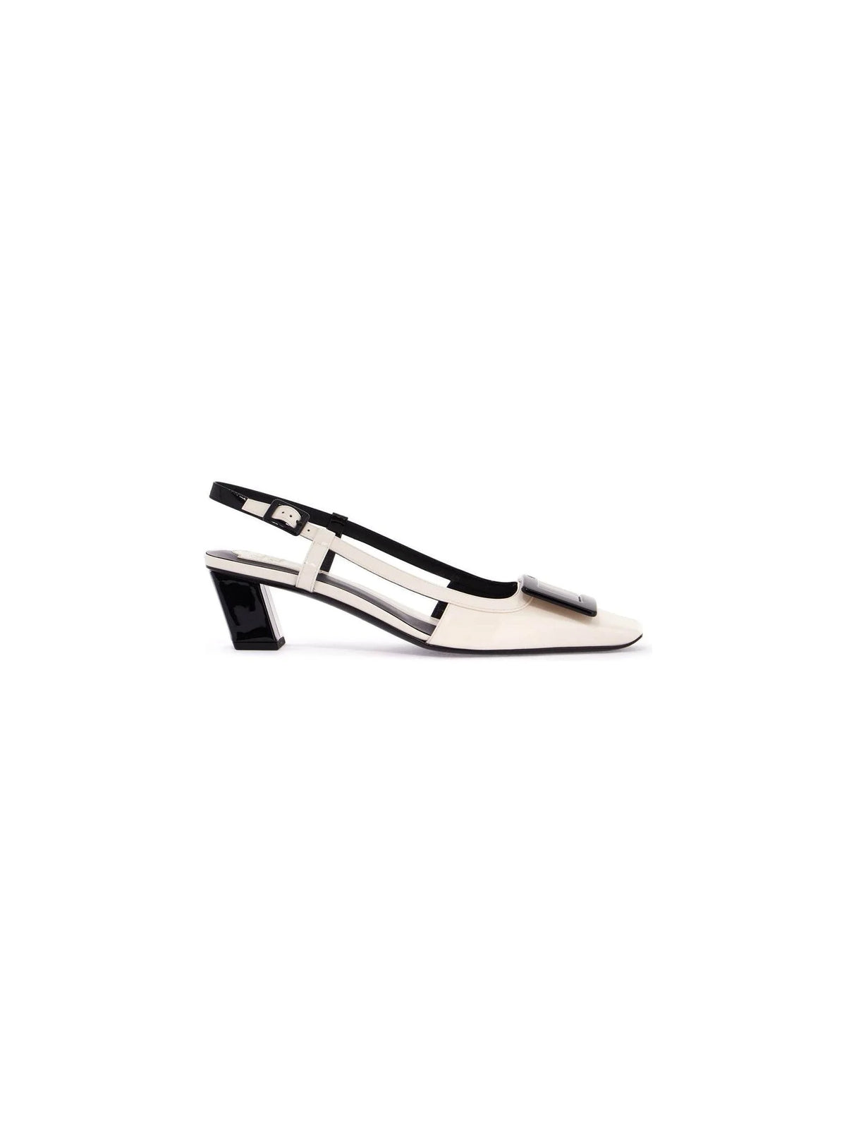 Belle Vivier Two-tone Patent Leather Sling