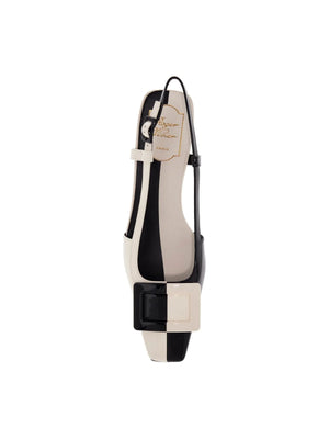 Belle Vivier Two-tone Patent Leather Sling