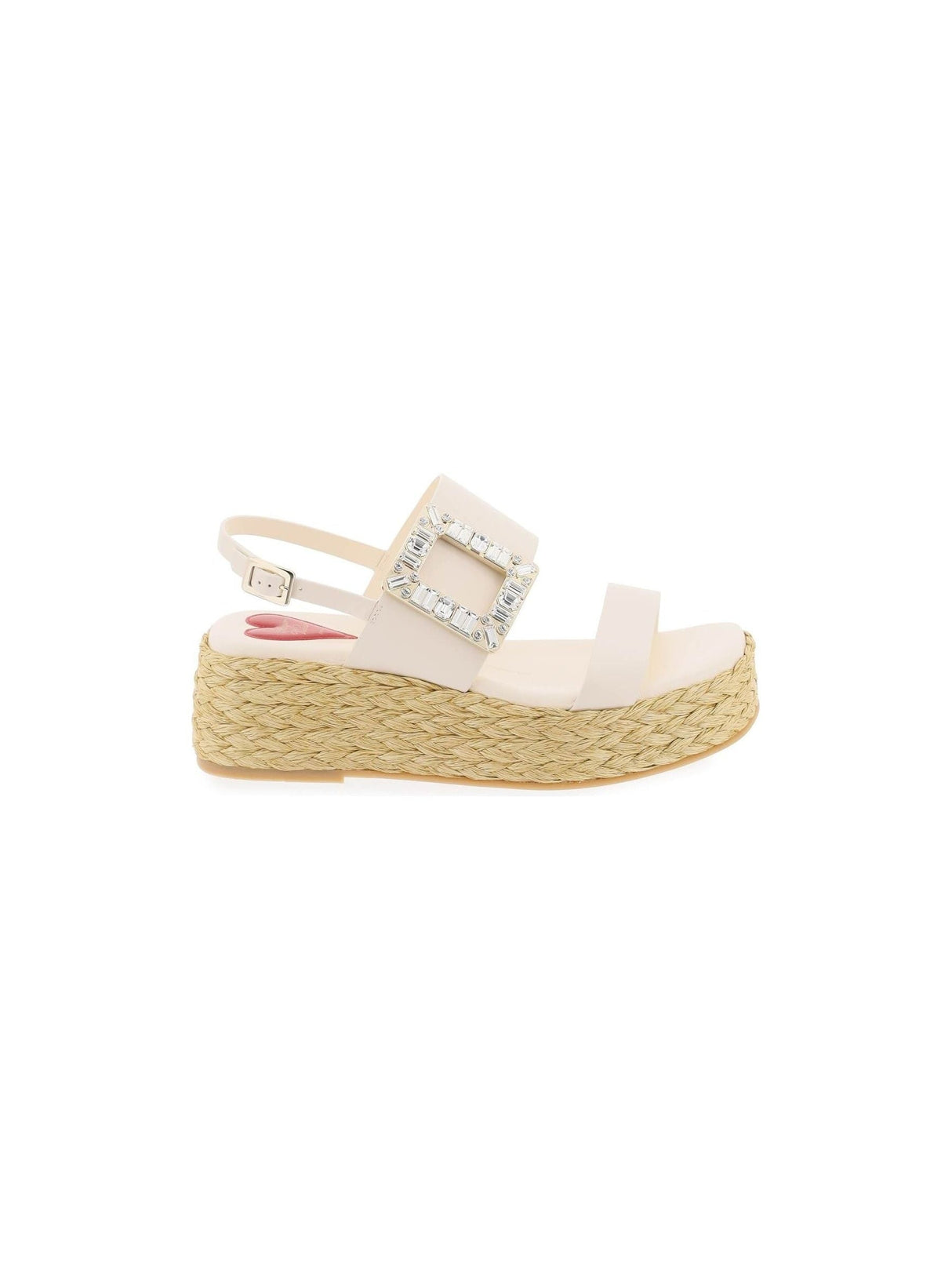 ROGER VIVIER-Crystal Buckle Nappa Leather Espadrilles-JOHN JULIA