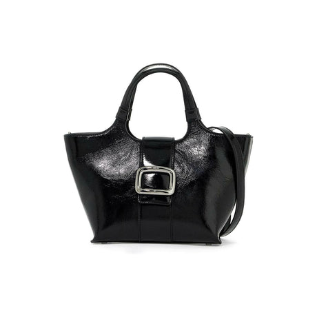 Grand Choc Mini Crinkled Leather Top-Handle Bag.