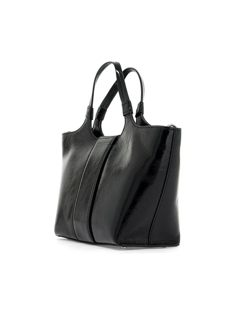 Grand Choc Mini Crinkled Leather Top-Handle Bag.