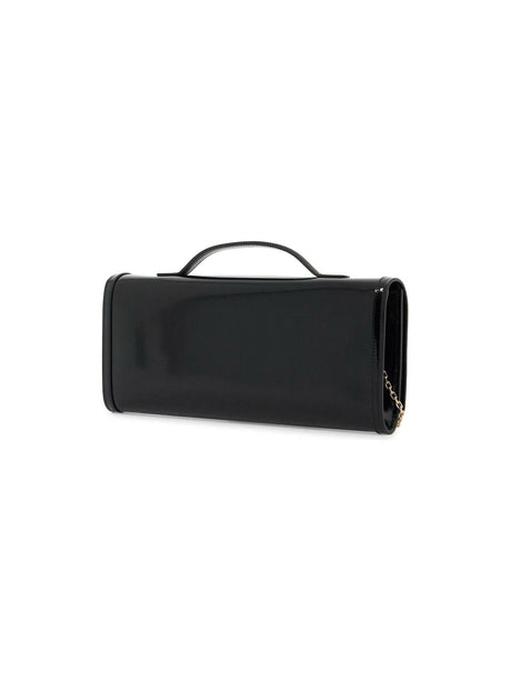 Leather Belle Vivier Clutch Bag.