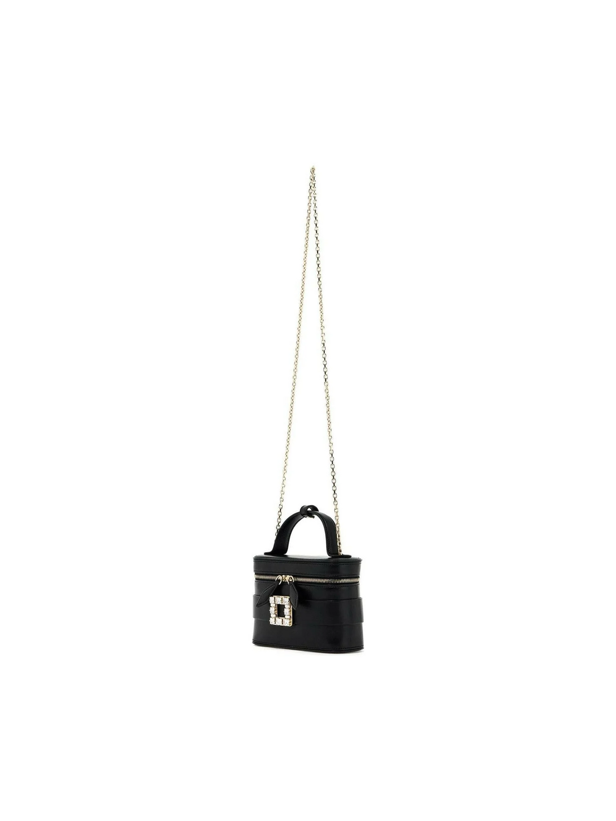 Nappa Leather Vanity Strass Buckle Bag.