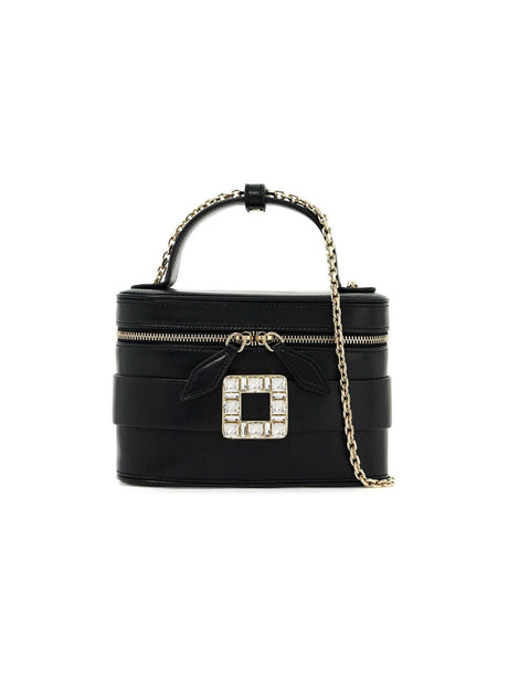 Nappa Leather Vanity Strass Buckle Bag.