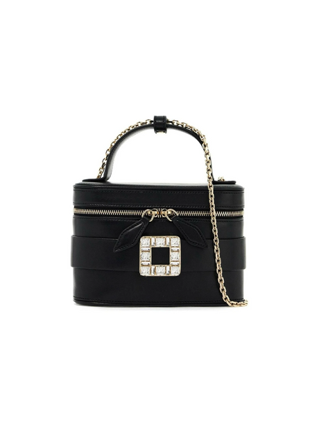 Nappa Leather Vanity Strass Buckle Bag.