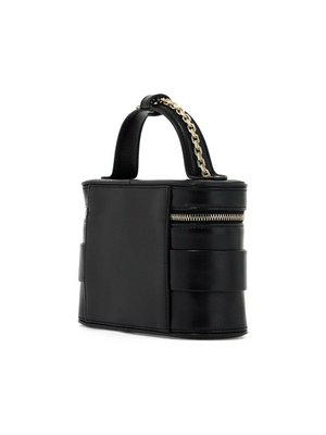 Nappa Leather Vanity Strass Buckle Bag.