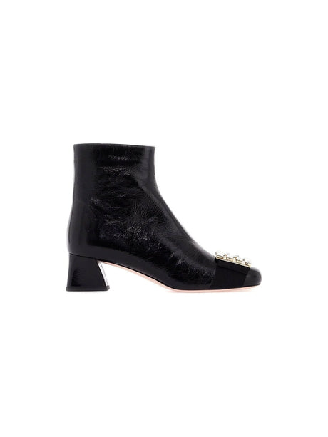 Patent Leather Très Vivier Ankle Boots Crystal Buckle - Women > Shoes > Boots and booties > Ankle boots